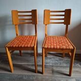 Pair of chairs by Pierre Cruège – Model "Reconstruction" – 1950