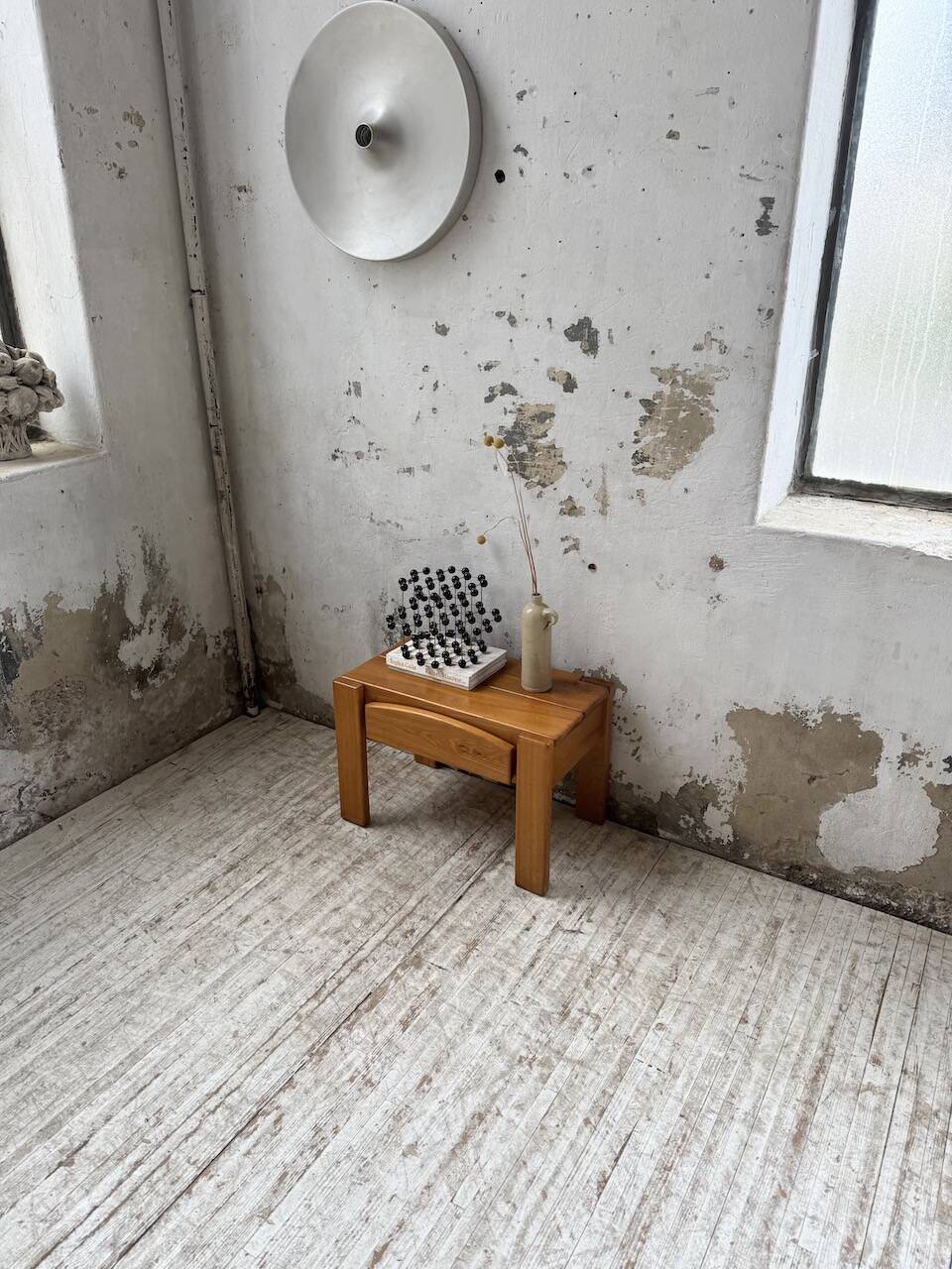 Solid elm bedside table Maison Regain