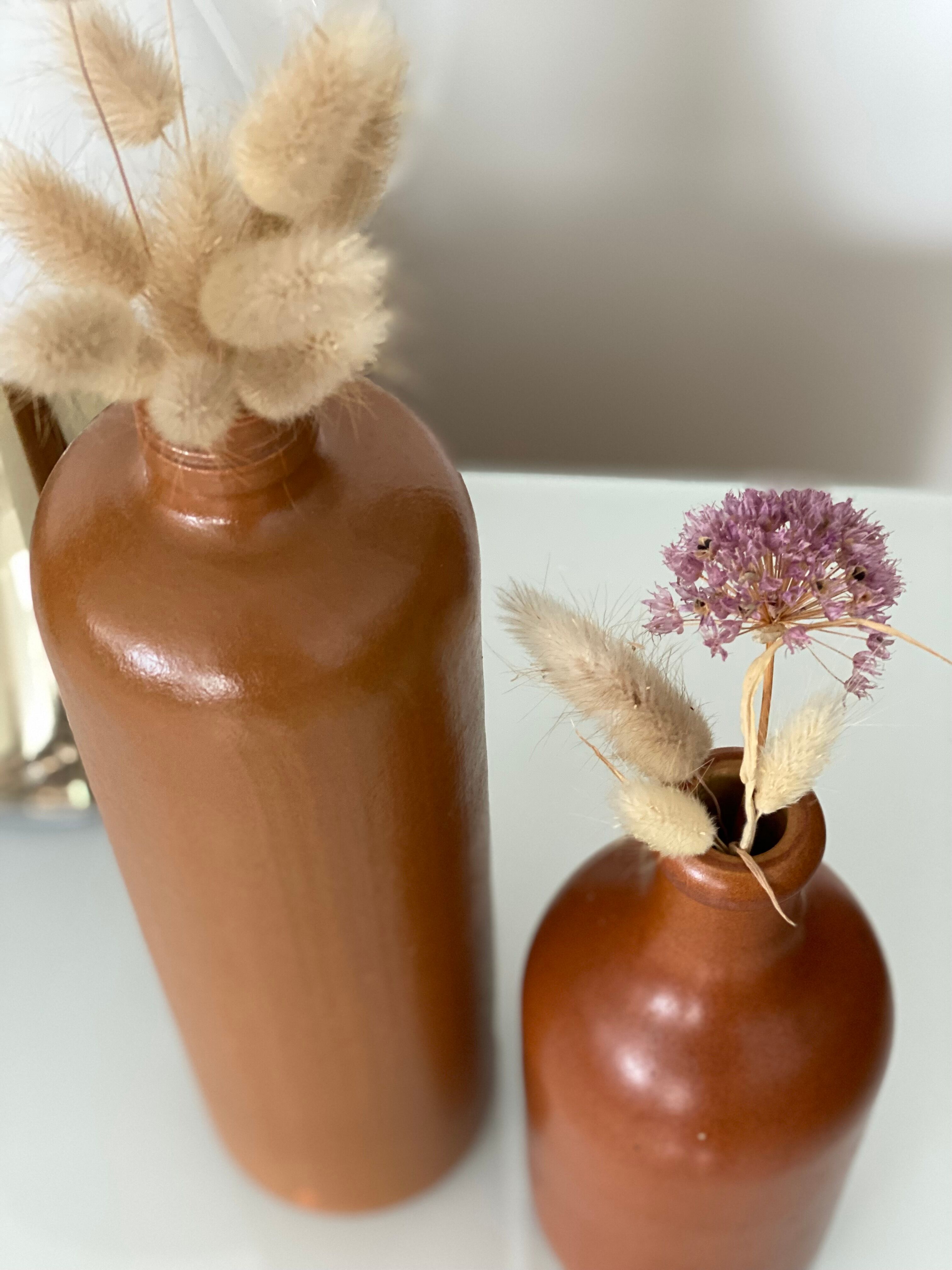 Lot de 2 bouteilles en grès