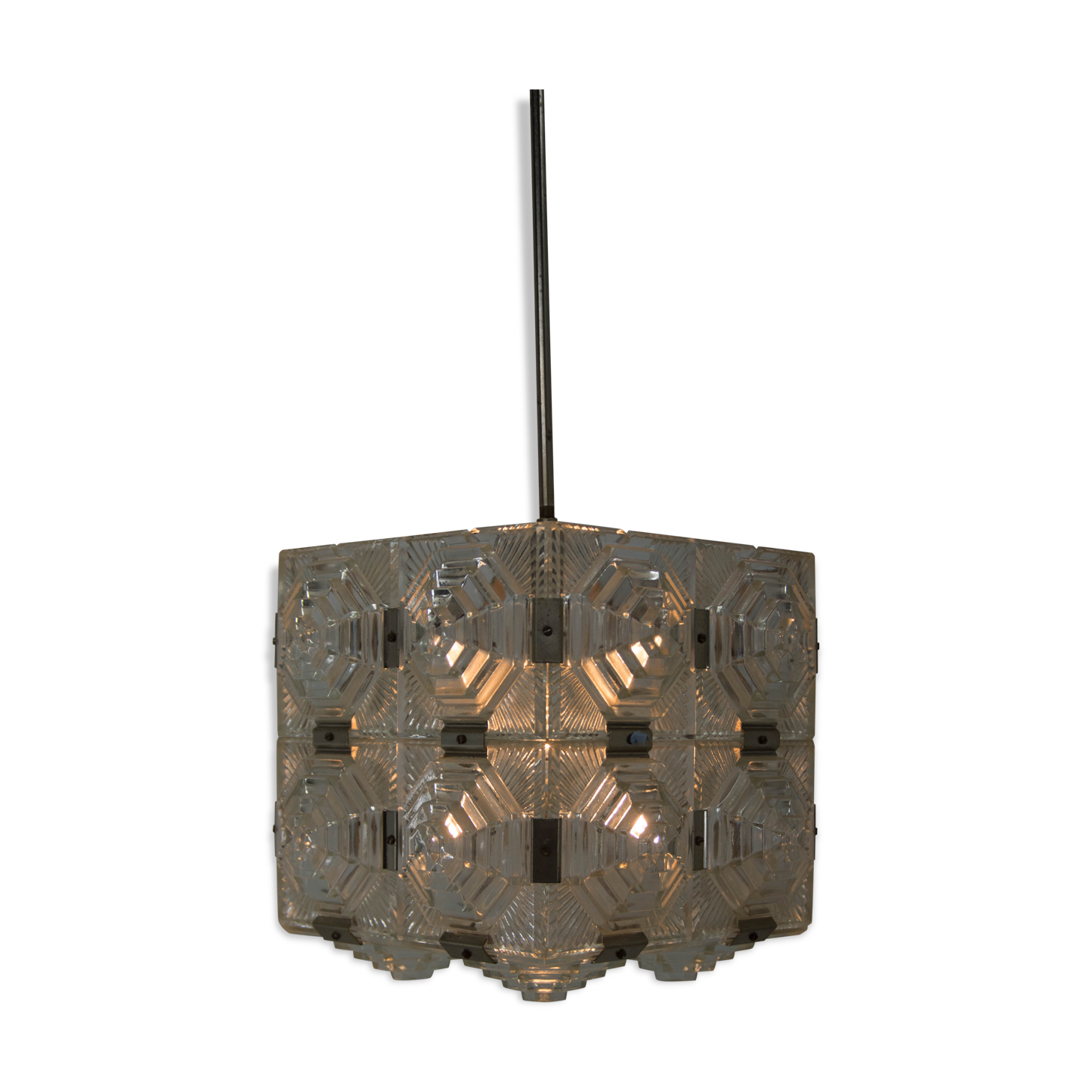 Glass Pendant by Kamenicky Senov, 1960s