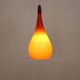 Orange teardrop glass pendant lamp made by Holmegaard - Denmark 1960