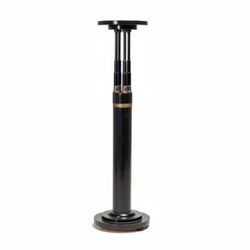 Black lacquered pedestal with brass details, 20th century