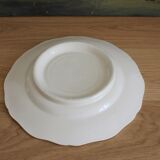 Compotier or plate on foot in ivory earthenware Sarreguemines