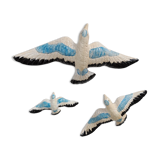 3 vintage ceramic birds