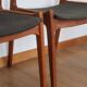 4 chaises vertes danoises estampillées