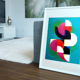 Abstract acrylic painting Delauney - 65x50cm