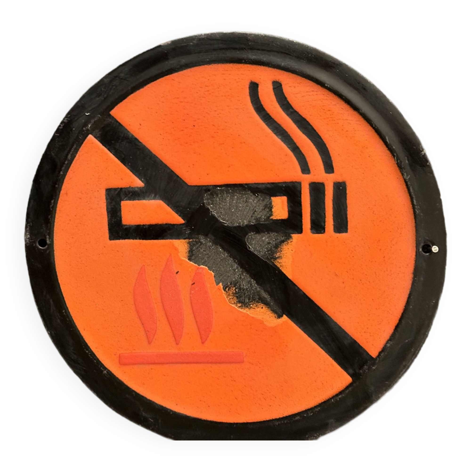 Plaque avertissement vintage