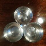 Servant 3 cups in silver metal poinçoin