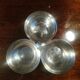Servant 3 cups in silver metal poinçoin