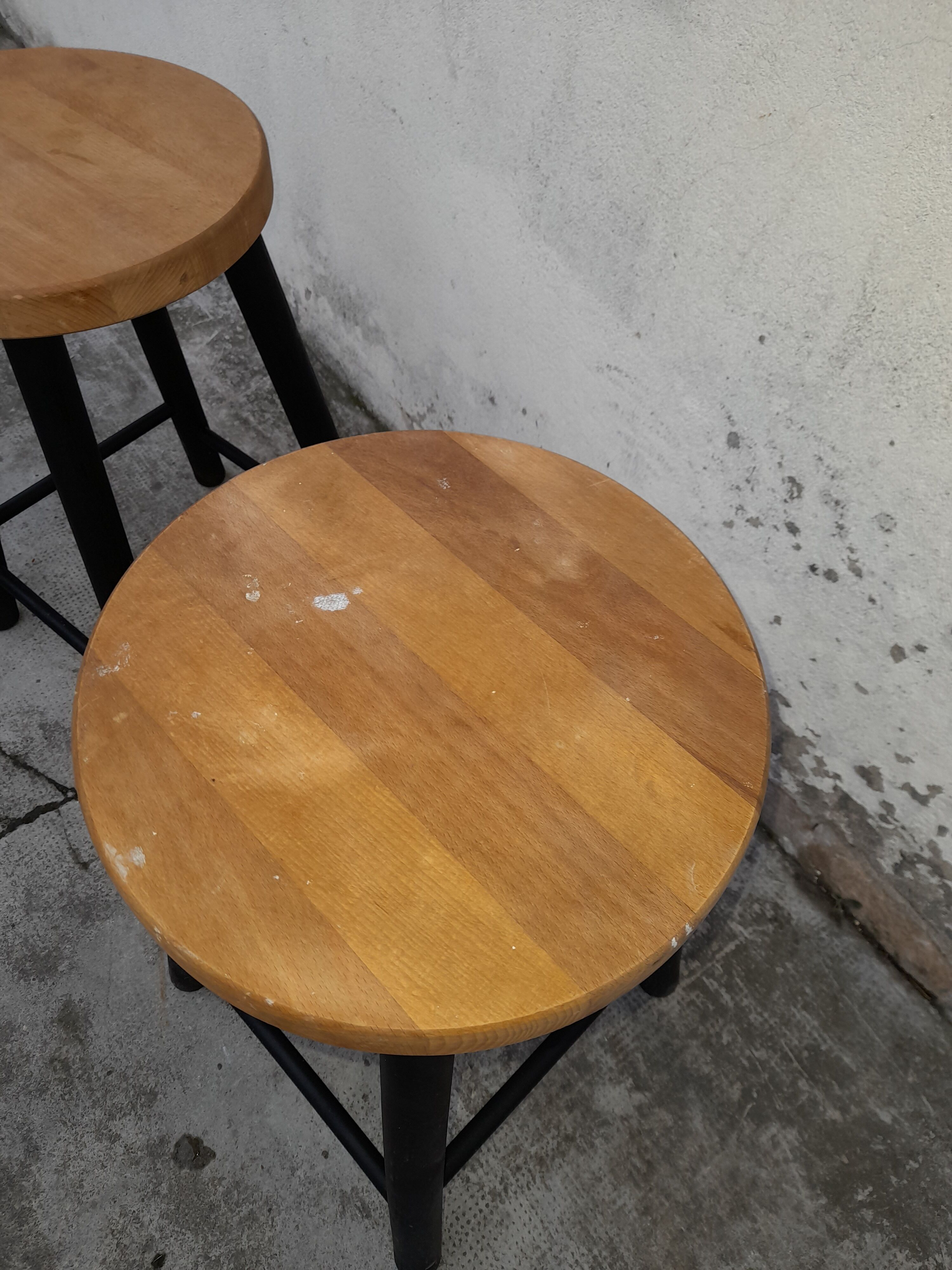 Pair of wooden stools