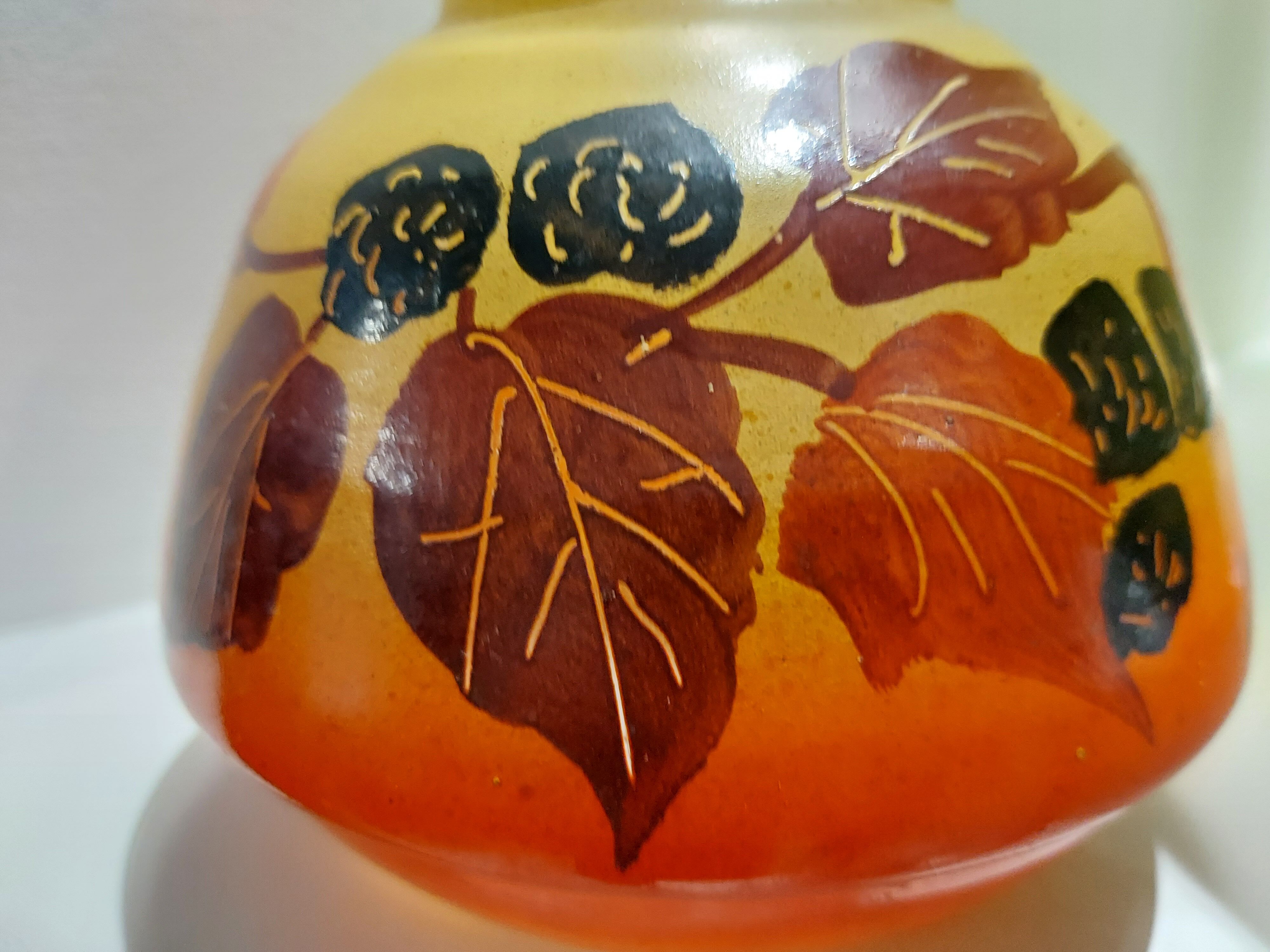 Glass vase art deco 1930