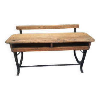 School desk with bench