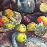 Still life with fruit signed 1952