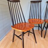 Set of 4 scandinavian teak chairs 60s