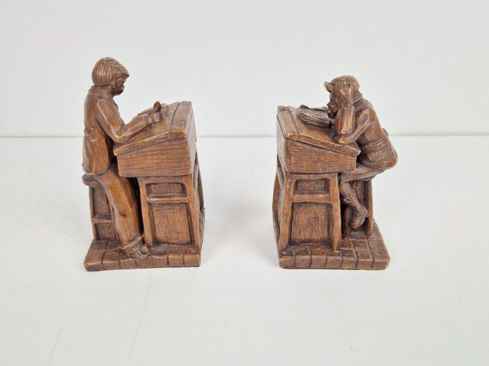 Resin Teacher and Student Bookends from Henzo, 1950s, Set of 2