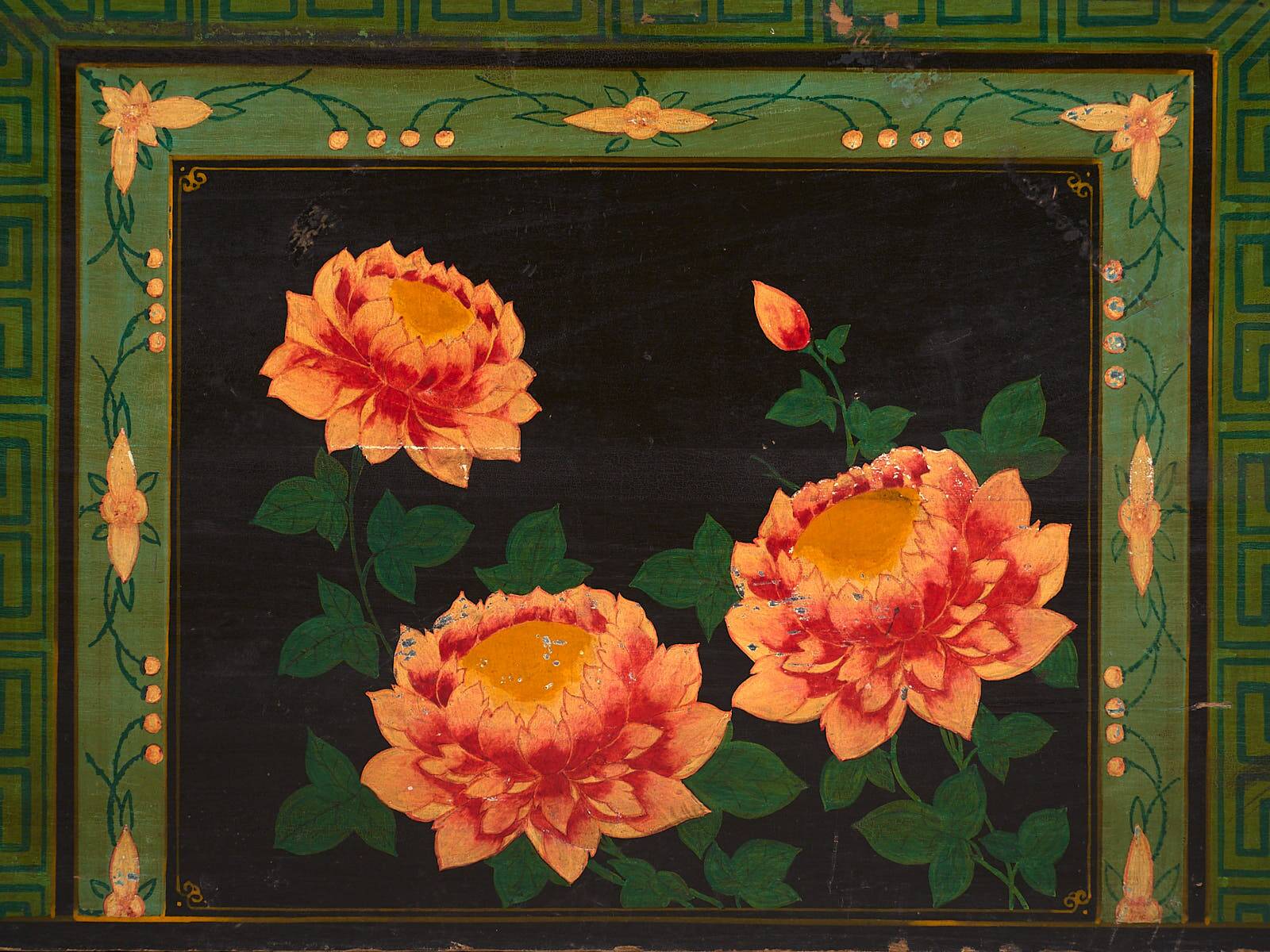 Malle d’opéra originale aux tons verts (Chine, vers 1900) #32