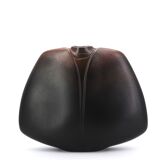 Black and brown vase by Pierre Lebe for Virebent