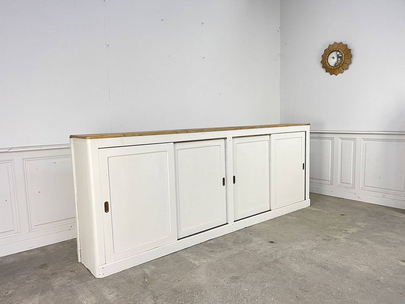 1950s oak countertop sideboard