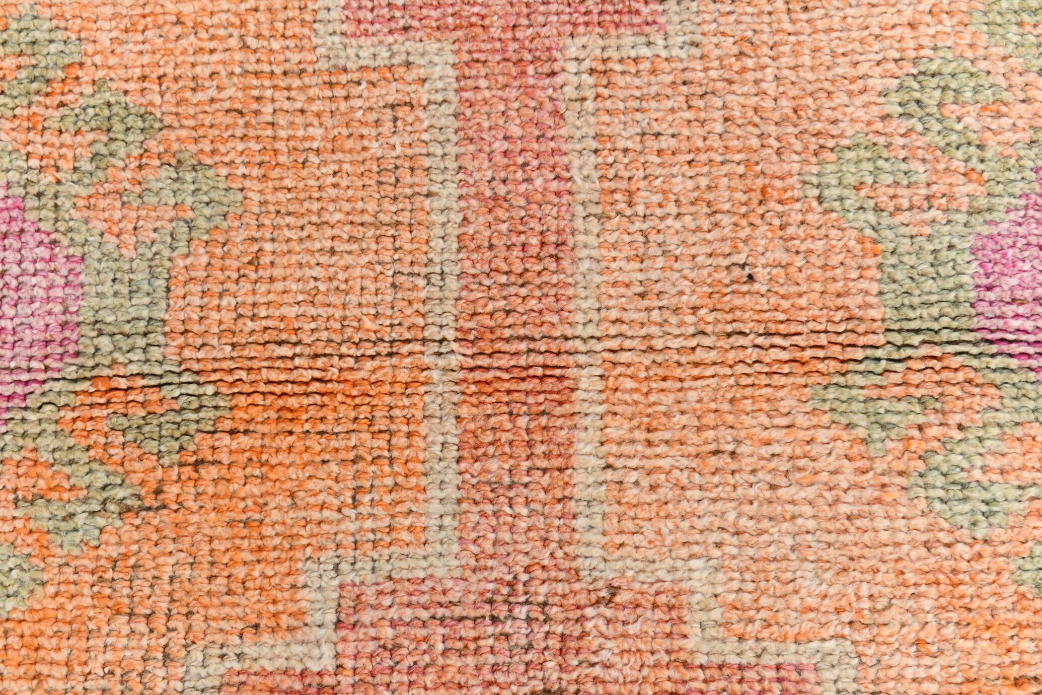 Tapis de couloir vintage orange citrouille 3x10, 91x323 cm