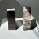 Black petrified wood bookend H17 L17 P6