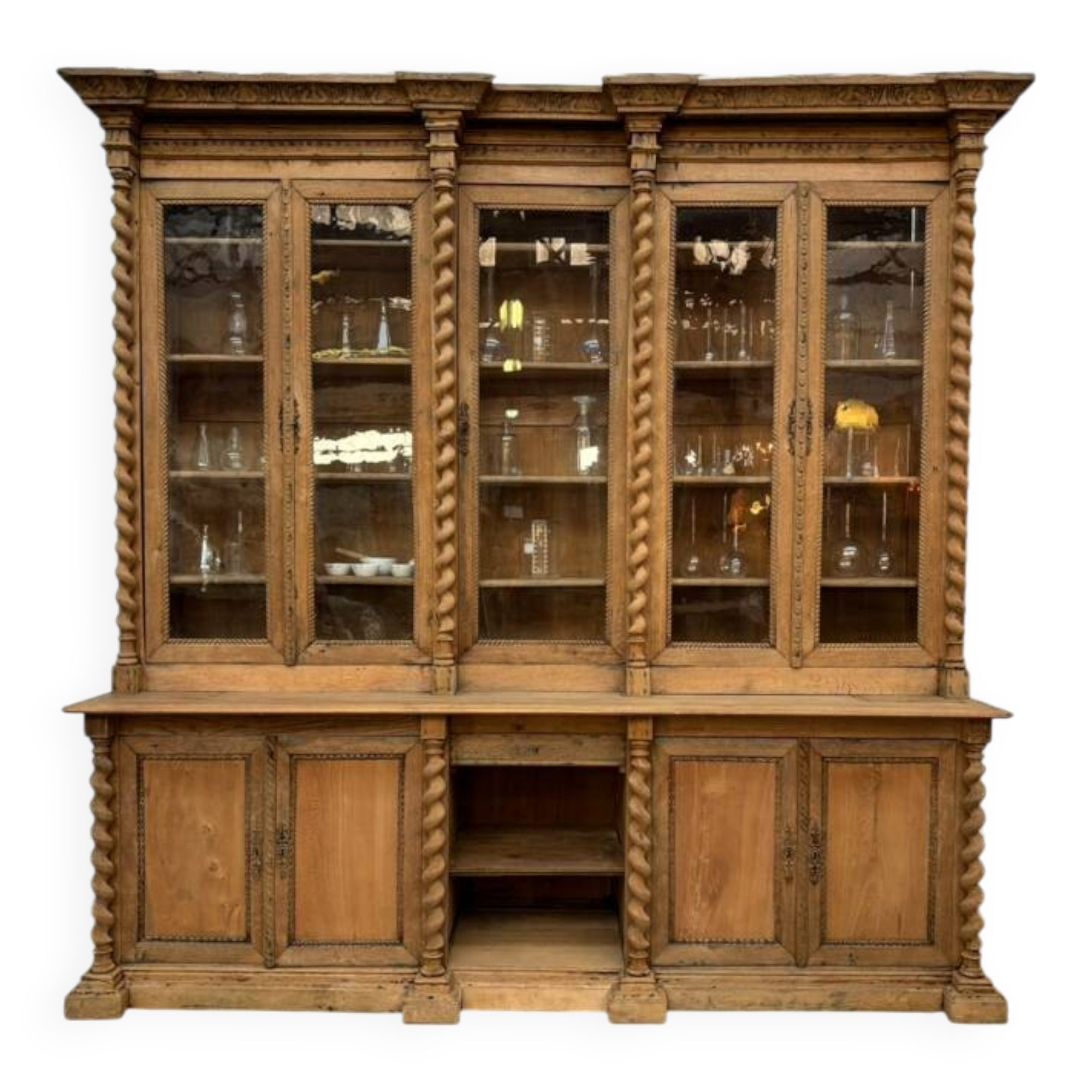 Oak apothecary cabinet, 19th century.