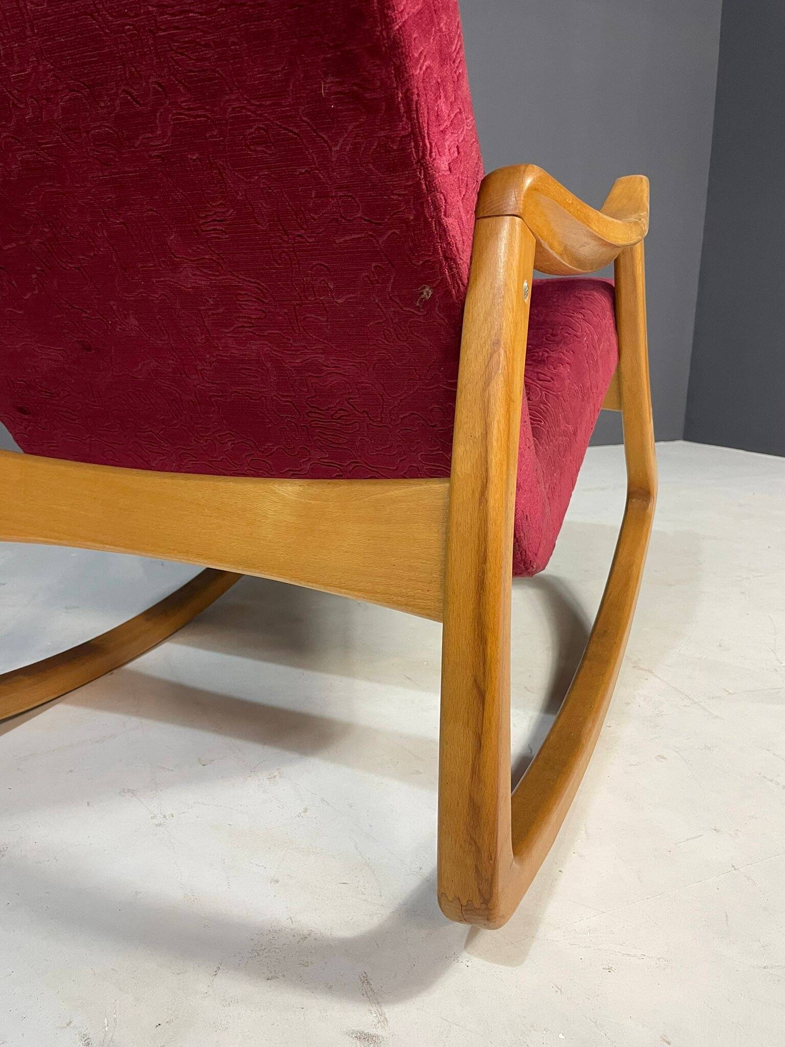 Mid-Century Bentwood Rocking Chair by TON, Czechoslovakia, 1960s