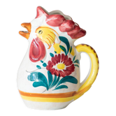 Zoomorphic pitcher hand-painted rooster