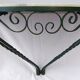 Marble wall console wrought iron structure