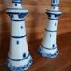 Paire de bougeoirs en forme de phare