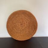 Woven straw basket