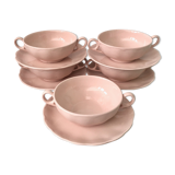 Set of 5 English handle bowls