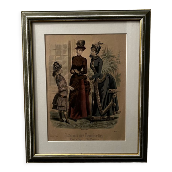 Gravure de mode «&nbsp;journal des Demoiselles&nbsp;»