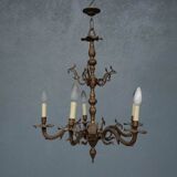 Chandelier in bronze 5 light rock