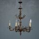 Chandelier in bronze 5 light rock