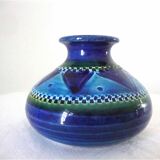 Small vase Aldo Londi Bitossi Rimini blu