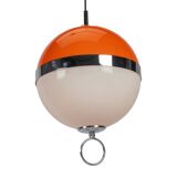 Orange Space Age Ball Sphere Pendant Lamp