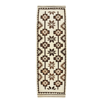 Geometric kilim runner rug,107x325cm