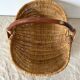 Old basket in woven wicker