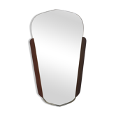 Miroir en teck forme libre scandinave 1960/1970