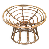 Papasan loveseat chair in rattan, 1950