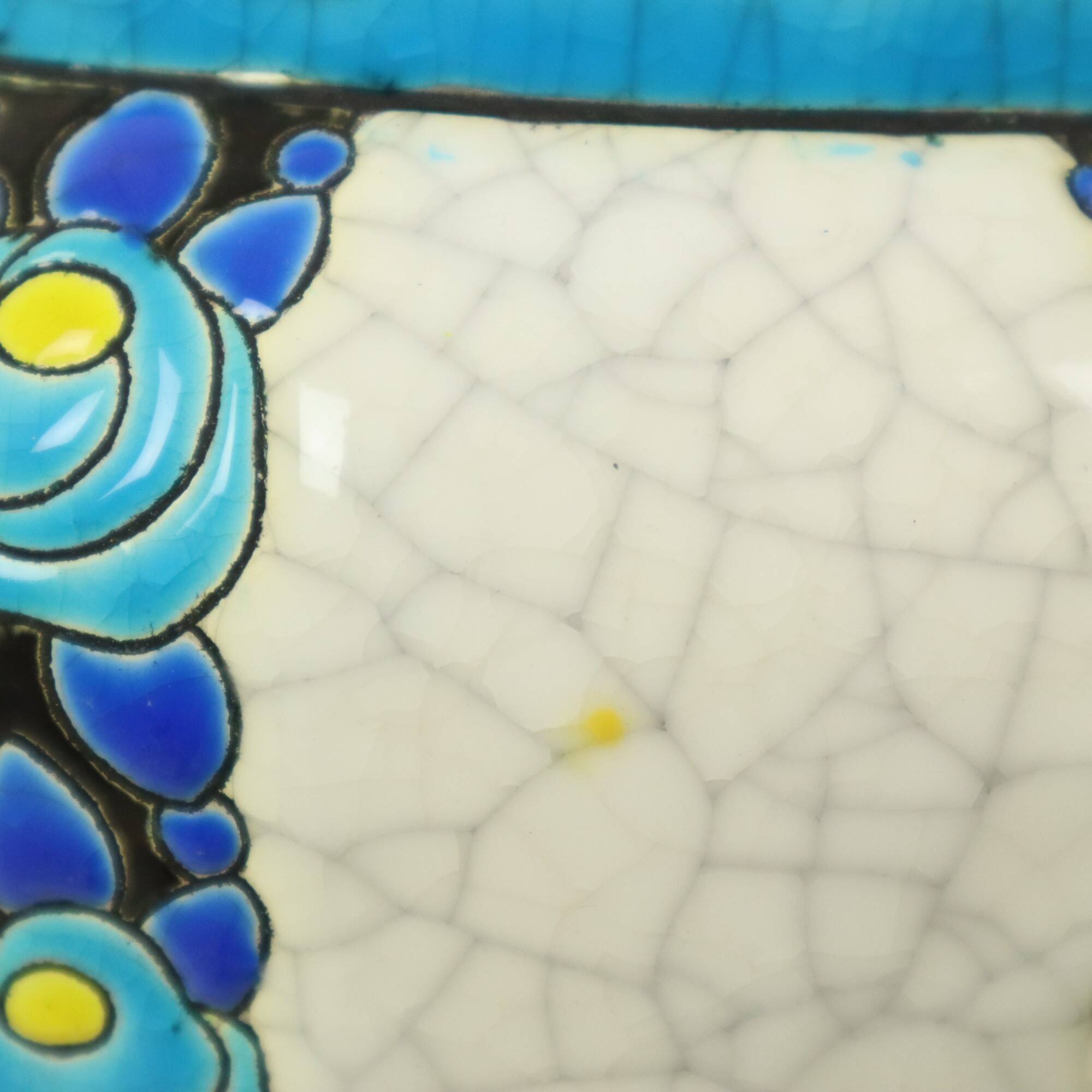 Vase Pot de Fleurs Polychrome Catteau Boch Keramis Art Déco ca. 1922