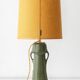 Pair of Dutch Art Nouveau Ceramic Table Lamps, circa 1915, with New Ochre Linen Shades