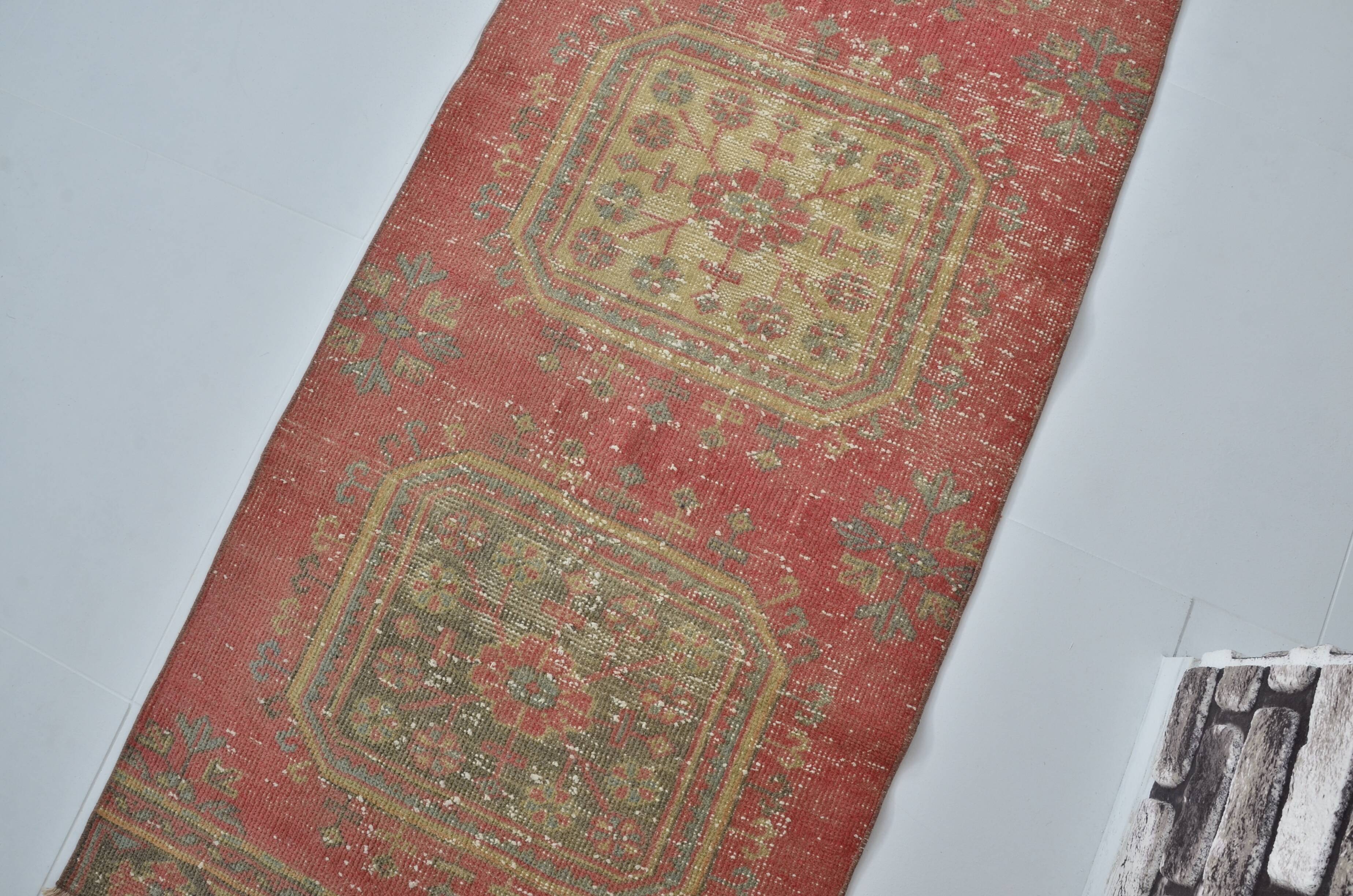 Oushak Vintage Handmade Runner Rug  sku 2131