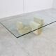 Vintage travertine coffee table Italy , 1970s