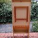 Vintage Pine Freestanding Retractable Bookcase Desk Table