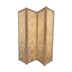 Screen 4 fronts of Indian wood and fabrics and silk at the end of the 19th century