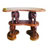 Mid-20th century Elephant shelf console in solid mahogany