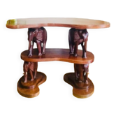 Mid-20th century Elephant shelf console in solid mahogany