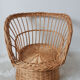 armchair basket in wicker / rattan, child, vintage