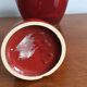 Série de 3 vases céramique rouge vintage des années 60-70